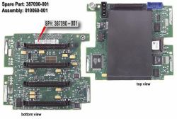 HPE 4-Slot SCSI drive simplex backplane board port d'extension 