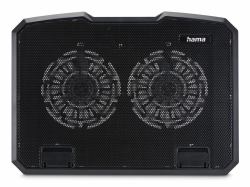 Hama Black Metal système de refroidissement pour ordinateurs portables 39,6 cm [15.6"] Noir 