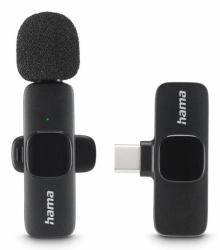 Hama Smart Wireless Noir Microphone Lavalier/boutonnière 