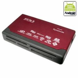 Hypertec EXT-103C-WHY lecteur de carte mémoire USB 2.0 Noir, Rouge 
