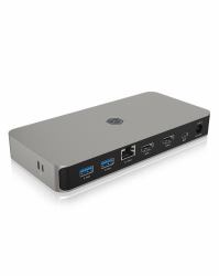 ICY BOX IB-DK2880-C41 Avec fil USB4 Anthracite, Noir 