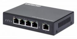 Intellinet Prolongateur Ultra PoE Gigabit 4 ports, extension PoE jusqu’à 100 m, budget PoE 90 W, 4 ports PSE jusqu’à 30 W, compatible IEEE 802.3bt/at/af, boîtier métal, Alimentation par Ethernet, Power Over Ethernet, garantie de 3 ans 