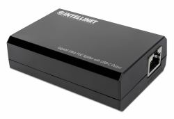 Intellinet 561693 séparateur voix-données Connexion Ethernet, supportant l'alimentation via ce port [PoE] Noir 