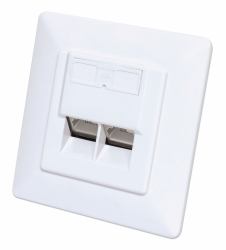 Intellinet 771900 prise de courant 2 x RJ-45 Blanc 