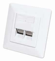 Intellinet 771917 prise de courant 2 x RJ-45 Blanc 