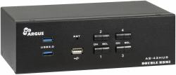 Inter-Tech AS-42HUS commutateur écran, clavier et souris Noir 