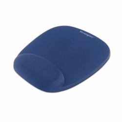 Kensington Tapis de souris bleu en mousse, repose-poignets intégré 