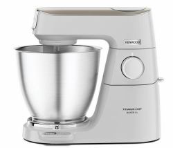Kenwood Electronics Kenwood Titanium Chef Baker XL KVL65.001WH Robot mixer 1200 W Argent, Blanc 