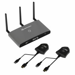 Kindermann KLICK & SHOW K-FX HDMI Kit, Système de Conférence sans fil avec 2 Transmetteurs HDMI 