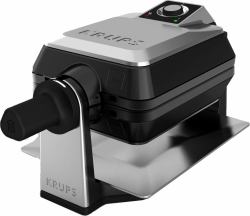 Krups FDD95D 2 gauffre[s] 1200 W Noir, Acier inoxydable 