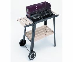 LANDMANN 0566 Schwarz Holzkohle-Grillwagen Barbecue Charbon de bois Chariot Noir, Bordeaux 