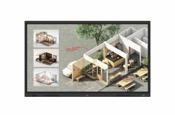 LG 65TR3DQ-B tableau blanc interactif 165,1 cm [65"] 3840 x 2160 pixels Écran tactile Noir 