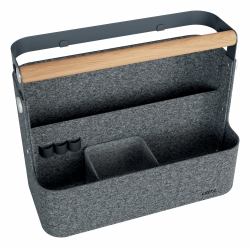 Leitz 61990089 Boîte de rangement Rectangulaire Feutrine, Polyester recyclé, Hêtre Gris 