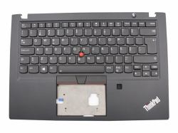 Lenovo C-Cover Portuguese w/ Backlit - KBD and FPR, Black - Warranty: 6M - version étrangère