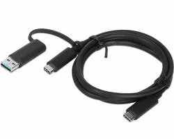 Lenovo 4X90U90618 câble USB USB 3.2 Gen 1 [3.1 Gen 1] 1 m USB A/USB C USB C Noir 