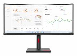 Lenovo ThinkVision T34w-30 écran plat de PC 86,4 cm [34"] 3440 x 1440 pixels Wide Quad HD LED Noir 