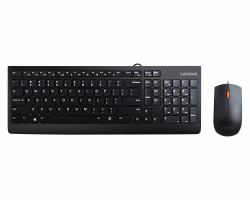 Lenovo 300 clavier Souris incluse Universel USB QWERTY Anglais américain Noir  - version étrangère