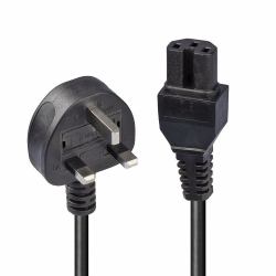 Lindy 30458 câble électrique Noir 2 m Prise d'alimentation type G Coupleur C15 