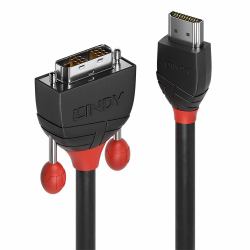Lindy Câble HDMI vers DVI-D, Black Line, 2m 