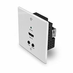 Lindy Plaque murale EU extender HDBaseT Cat.6 HDMI 4K60, IR & RS-232, 70m, émetteur 