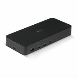 Lindy DST-Pro Universal, Docking Station Hybride USB Type C et Type A pour Laptop avec prise en charge 3x4K [DP or HDMI®] 