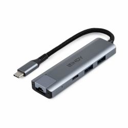 Lindy Hub USB 3.2 Gen 2 Type C & Convertisseur Ethernet Gigabit 