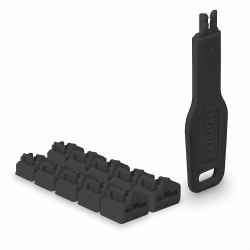 Lindy Verrous de ports RJ45, 10 pièces avec clé, noir 