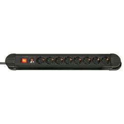 Lindy Multiprise 8 prises Schuko avec interrupteur, noir 