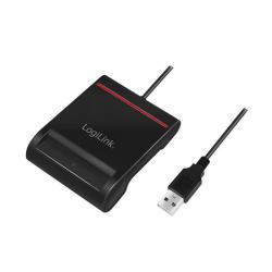 LogiLink USB 2.0 Smart ID Cardreader, - black - Warranty: 48M