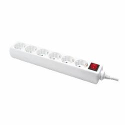 LogiLink LPS202 multiprise 1,5 m 6 sortie[s] CA Blanc 