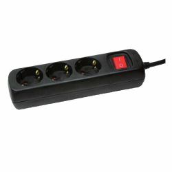 LogiLink LPS206B multiprise 1,4 m 3 sortie[s] CA Noir 