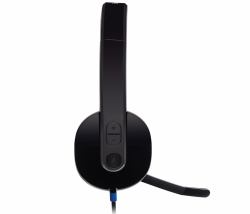 Logitech H540 USB Computer Headset Avec un son haute définition et des commandes sur l'oreillette 