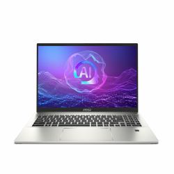 MSI Prestige A16 AI+ A3HMG-028UK AMD Ryzen AI 9 365 Ordinateur portable 40,6 cm [16"] Quad HD+ 32 Go LPDDR5x-SDRAM 1 To SSD Wi-Fi 7 [802.11be] Windows 11 Home Argent  - Version UK
