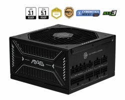 MSI MAG A850GLS PCIE5 unité d'alimentation d'énergie 850 W 24-pin ATX ATX Noir 