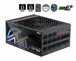 MSI MPG Ai1300TS PCIE5 unité d'alimentation d'énergie 1300 W 24-pin ATX ATX Noir 