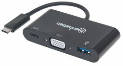 Manhattan 152044 adaptateur graphique USB 1920 x 1200 pixels Noir 