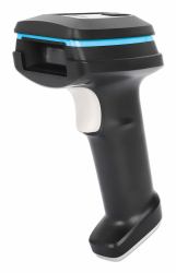 Manhattan Scanner de codes-barres LED 2D longue portée, USB, profondeur de lecture 450 mm, luminosité ambiante max. 100 000 lux, compatible codes 1D et 2D, câble RJ45 vers USB-A 1,8 m, noir, garantie 3 ans 