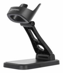 Manhattan Support réglable pour scanner codes-barres, hauteur et inclinaison réglables, compatible 153997/154116/154185, noir, garantie à vie 