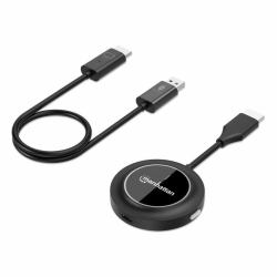 Manhattan Kit de présentation sans fil HDMI 1080p, ensemble de 2 pièces avec récepteur HDMI et émetteur HDMI type dongle, pour diffusion vidéo sans fil depuis un ordinateur portable, une tablette ou un smartphone vers un téléviseur ou un projecteur HDMI, noir 