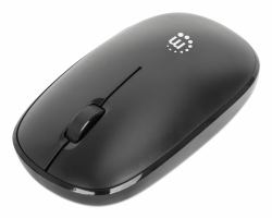 Manhattan Souris optique sans fil MW3050, noire, 1200 dpi, 2,4 GHz [jusqu’à 10 m], USB, ambidextre, 3 boutons avec molette, récepteur USB-A nano, pile AA incluse, garantie 3 ans 