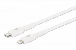 Manhattan 394512 câble de téléphone portable Blanc 1 m USB C Lightning 