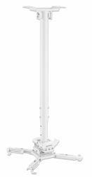 Manhattan Support de projecteur plafond, universel, Bras articulé, hauteur 745–1145 mm, charge max. 35 kg, blanc, rotation 360°, inclinaison ±20°, pivot ±8° 