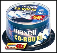 Maxell CD-R 700MB 80min XL 52x Spindle 10pk 700 Mo 10 pièce[s] 