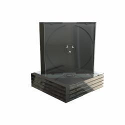 MediaRange BOX31 étui disque optique Boîtier double 1 disques Noir, Transparent 