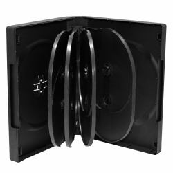 MediaRange BOX35-10 étui disque optique Boîtier DVD 10 disques Noir 