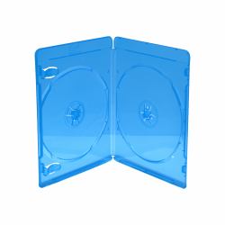 MediaRange BOX39-2-50 étui disque optique Boîtier Blu-ray 2 disques Bleu, Transparent 