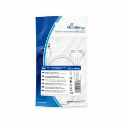 MediaRange MRCS181 câble de téléphone portable Blanc 1 m USB A Apple 30-pin 