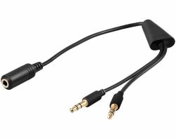 Microconnect AUDAL câble audio 0,4 m 2 x 3.5mm 3,5mm Noir 