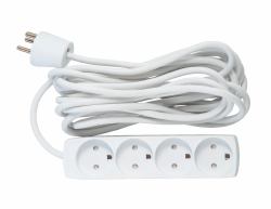 Microconnect GRU00450WDK multiprise 5 m 4 sortie[s] CA Intérieure Blanc 