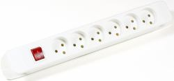Microconnect GRUELM6H000 multiprise 0 m 6 sortie[s] CA Blanc 